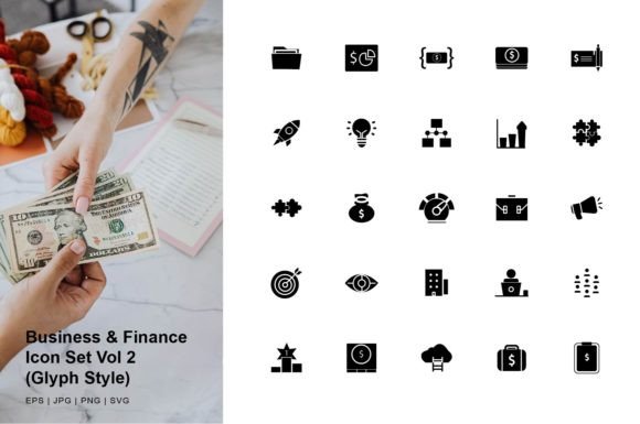 Business and Finance Icon Glyph Vol 2 for Local Branding