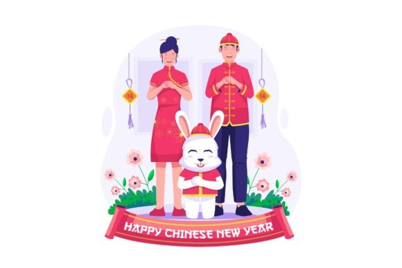 Chinese New Year Greeting Illustration for Graphics and Illustrations
