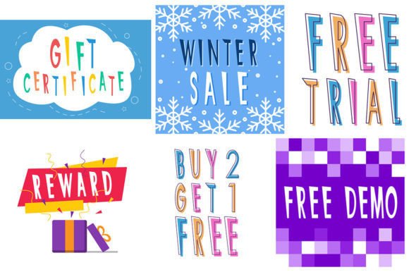 Colorful Promotional Banner Set for Print Templates and Graphics