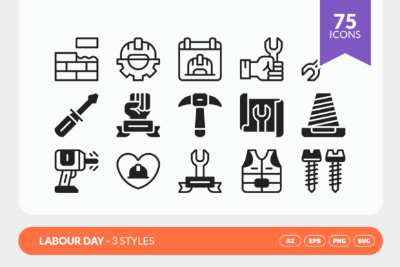 Labour Day Icon: A Versatile Graphic Design Asset for Online Sellers