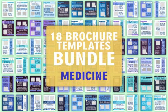 Medical Treatment Brochure Template Set for Graphic Templates