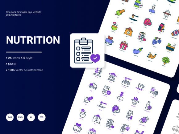 Nutrition Icon Pack for Graphics and Icons