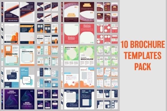 Preview Brochure Templates Set for Graphic Templates