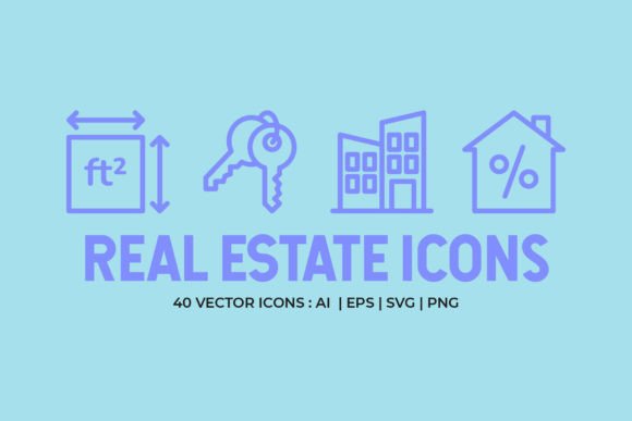 Real Estate Line Icons for Small Business Branding