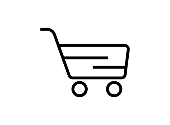 Shopping Cart Icon for Modern Web and Editorial Design