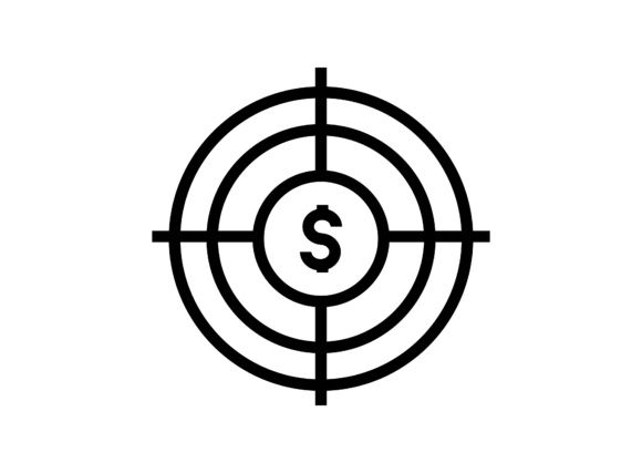 Target Business Finance Icon for Graphic Design Projects