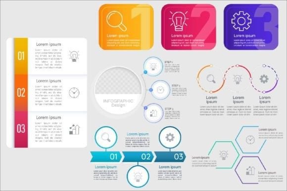 Teamwork Infographic Chart Set for Modern Graphics