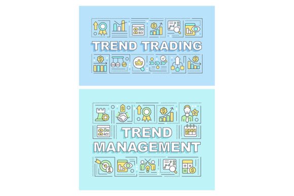 Trend Management Word Concepts Banners for Graphic Templates