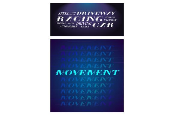 Vector Decorative Typography Set for Creative Graphics and Crafts